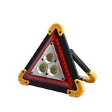 Triunghi Multifunctional de Avertizare, Lanterna LED, 800 lm, Functie Incarcare Telefon, USB si Micro USB, COB, Portocaliu