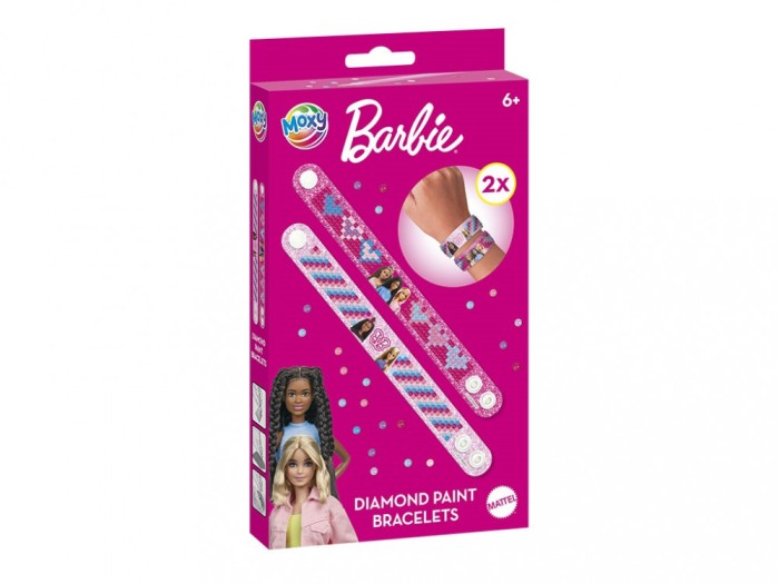 Set creativ DIY, Creeaza bratari cu tehnica diamond painting, Barbie