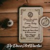 Invitație Nuntă Lemn Albasia Personalizată, Rustic Vintage, Decor Nuntă Unic