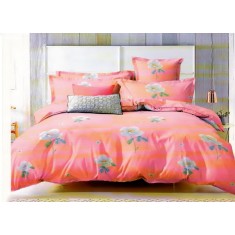 Lenjerie de pat pentru o persoana cu husa de perna dreptunghiulara, Calm, bumbac mercerizat, multicolor