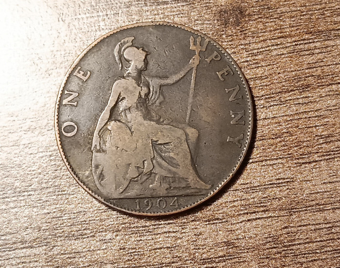 C50 - Moneda foarte veche - Anglia - one penny - 1904