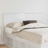 VidaXL Tăblie cap cu headboard Alb Lucios 140 cm Lemn compozit 888423