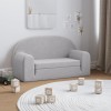 VidaXL Canapea extensibilă de copii 2 locuri, gri deschis, pluș moale