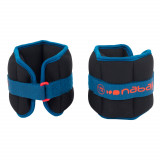 Brățări lestate Aquafitness 2x0,5 kg Negru-Albastru, Nabaiji