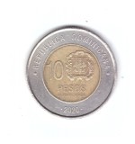 Moneda Republica Dominicana 10 pesos 2020, stare buna, curata