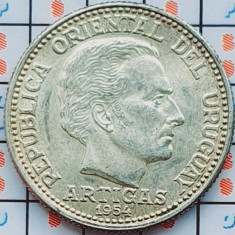 Uruguay 20 centesimos 1954 argint - km 36 - A034