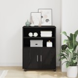 VidaXL Dulap mobil, stejar negru, 60x48x81 cm, lemn prelucrat