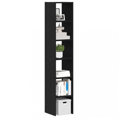 vidaXL Biblioteci 2 buc, stivuibile, stejar negru, lemn prelucrat 858806 foto