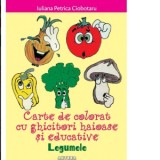 Carte de colorat cu ghicitori haioase si educative : Legumele