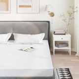 Protecție Saltea Impermeabilă vidaXL, 140x200 cm, Albă, Poliester, Lavabilă, Husă Protectoare Antiacarieni, Respirabilă, Silențioasă