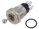 Comutator basculant ONPOW 2 poziții SPDT ON-ON 5A 250VAC IP67 cod ONPOW7116A1-11/2/41RGB/12V