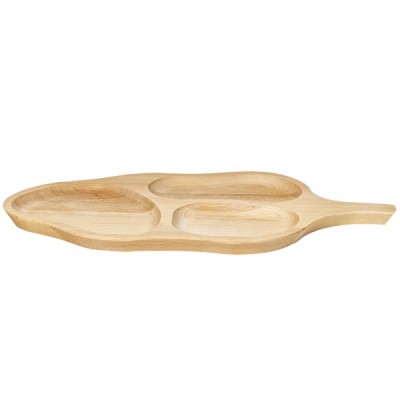 Platou servire lemn fag forma frunza 49&amp;times;24cm Zilan EXT 7261 foto