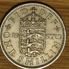 Anglia / Marea Britanie - moneda de colectie - 1 shilling 1957 - Efigie Anglia