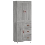 Cumpara ieftin Dulap inalt, gri sonoma, 69,5x34x180 cm, lemn compozit