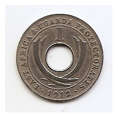 Africa de Est - (Uganda) 1 Cent 1912 H - George V, 22.3 mm KM-7