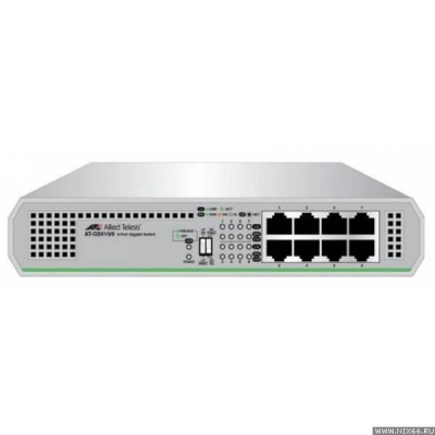 Switch cu 8 porturi Allied Telesis AT-GS910/8-50,&amp;nbsp; fara management SafetyGuard Surveillance foto