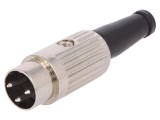 Mufă DIN 3 PIN 180&deg; pe cablu 34V