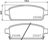 Placute frana Chevrolet Aveo Hatchback (T300), Cruze (J300), Orlando (J309), Trax, Volt; Opel Ampera, Astra J, Cascada (W13), Mokka, Zafira Tourer C, SRLine