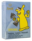 Prezervative Amor Strong, 3 bucati, Extra Rezistente, Lubrifiate, Latex, Contact Anal