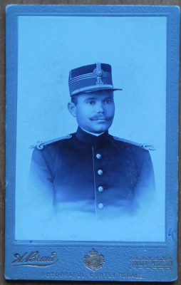 Foto pe carton gros ; Ofiter din Sinaia , sfarsit de secol 19 foto