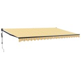 Cumpara ieftin Copertina retractabila automata, galben si alb, 5x3 m