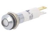 Lampă LED de control albă 24V &Oslash;8mm plastic