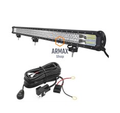 Set Proiector Led Bar Offroad Armax 112 Cm 612w + Cablaj Releu Buton foto