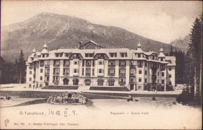 CP621N &amp;Oacute;-Tatraf&amp;uuml;red Nagysz&amp;aacute;ll&amp;oacute;, carte poștală, circulată Gherla foto