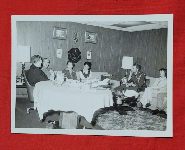 Delegatie oficiala ofiteri straini in Romania Fotografie veche anii 1970