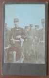 Fotografie tip CDV, grup de militari din primul razboi mondial