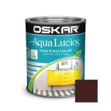 Vopsea pentru lemn / metal, Oskar Aqua Lucios, interior / exterior, pe baza de apa, maro nomad, 0.6 L