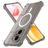 Husa Oppo Reno14 F Asteroid GSM Shockproof Clear Silicone MagSafe, fumuriu