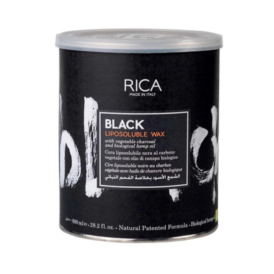 Ceara liposolubila pentru epilat, Rica, Black Liposoluble Wax, 800 ml foto