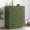 VidaXL Bufeta verde măslină 67x39x83 cm oțel 841683