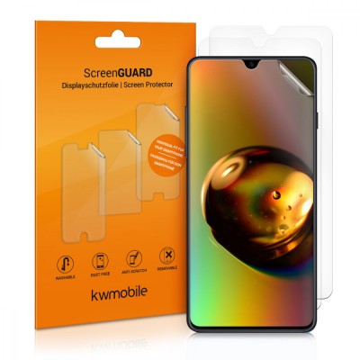 Set 3 Folii de protectie pentru Samsung Galaxy A50, kwmobile, Fata, Transparenta, 48058.1 foto