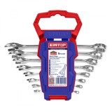 Set 8 Chei Inelare Cotite EMTOP EFRS10801, Dimensiuni 6-22mm, Design Ergonomic pentru Acces Facil, Ideal pentru Reparatii Auto, Lucrari Industriale si