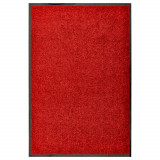 vidaXL Covoraș de ușă lavabil, roșu, 60 x 90 cm