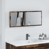 Cumpara ieftin Oglindă de Baie LED Stejar Afumat 90x8,5x37 cm Lemn Prelucrat