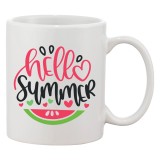 Cana alba personalizata &#039;Hello summer&#039;, INOVATIX&reg;. 330ml