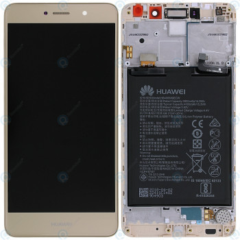 Huawei Y7 (TRT-L21) Capac frontal al modulului de afișare + LCD + digitizer + baterie aurie 02351GEQ