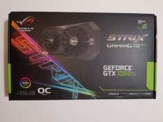 Placa video ASUS GeForce GTX 1050 Ti STRIX GAMING 4GB DDR5 128-bit + cutie foto