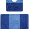 Set 2 Covorase Baie Model Sile 2582, Marimi 50 x 80 40 x 50 cm, Albastru, Antialergic, Polipropilena