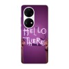 Husa compatibila cu Huawei P50 model Hello There Purple Vibes, Silicon, TPU, Viceversa, Transparent, Carcasa