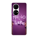 Husa compatibila cu Huawei P40 model Hello There Purple Vibes, Silicon, TPU, Viceversa, Transparent, Carcasa