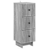 vidaXL Dulap cu sertare Sonoma gri 33 x 34,5 x 90 cm Lemn prelucrat 893931