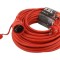 Prelungitor alimentare KEL 3x2,5mm2 25m 16A cu 1 priză roșie