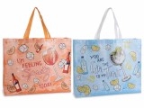 Cumpara ieftin Set 2 sacose cumparaturi material netesut Gin, Spritz cm 48x12x60H , 23 L