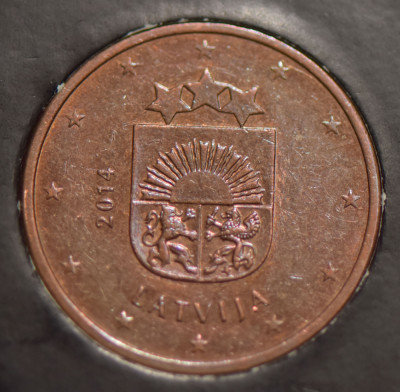 5 euro cent Letonia 2014 foto
