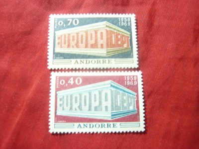 Serie Andorra fr.1969 - Europa CEPT, 2 valori foto