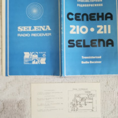 Lot 2 documente radioreceptor SELENA, comunism, industrie electronica epoca aur